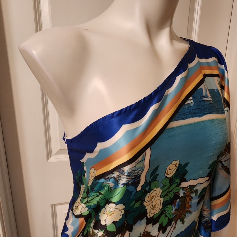 Beulah Style Scarf One Shouder Dress Small - Picture 4 of 9